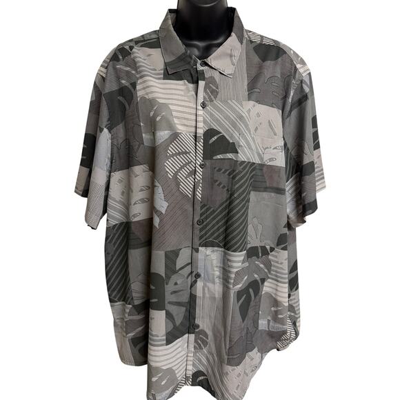Tommy Bahama Other - Tommy Bahama Shirt Men Aloha Hawaiian XXL 2XL Gray Floral Island Zone EUC